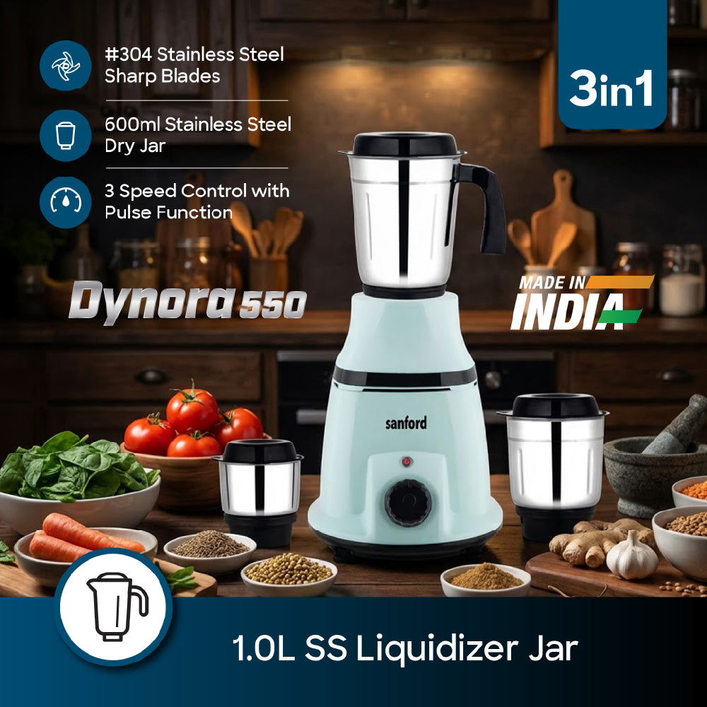mixer grinder 3 in 1 550W stainless steel jars sanford 3