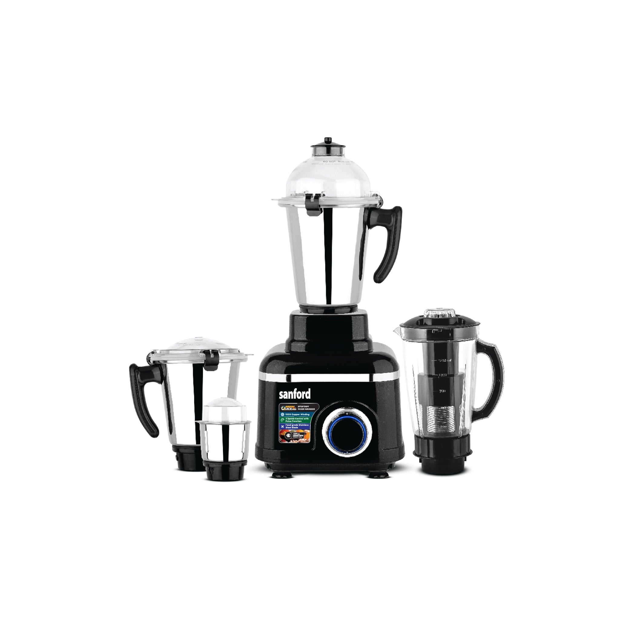 Sanford Mixer Grinder Quick Pro 1000W 5-in-1 With Juicer Jar System – SF5913GM A - Sanford India