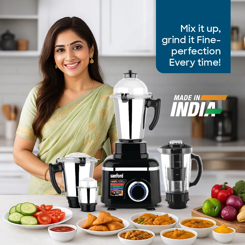 Sanford Mixer Grinder Quick Pro 1000W 5-in-1 With Juicer Jar System – SF5913GM A