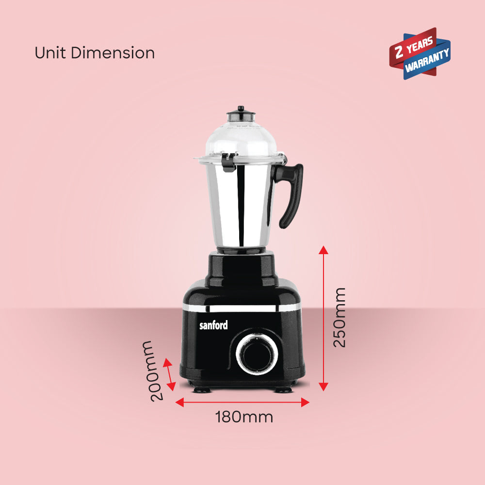 Sanford Quick Pro 1000W Mixer Grinder 5-in-1 with Juicer Jar | SF5913GM - Sanford India