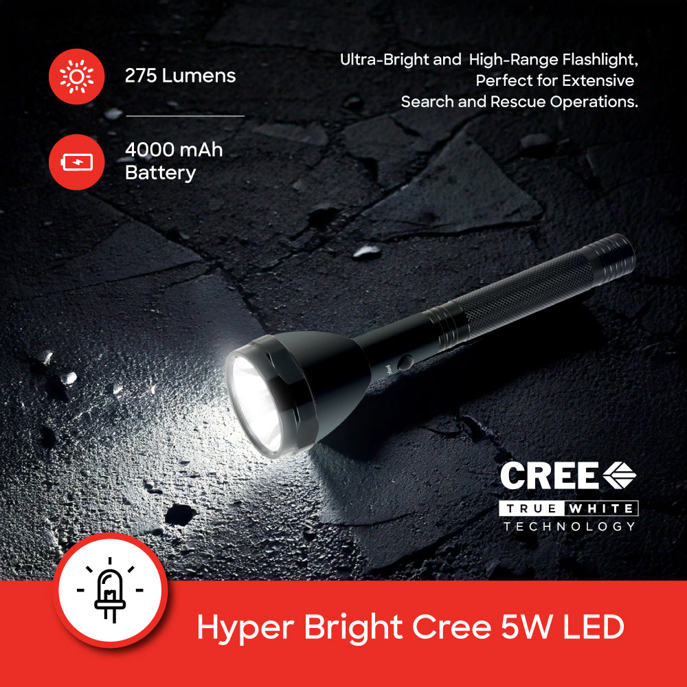 Sanford Supernova Series Rechargeable LED Search Light Combo with 2600 Meter Beam | SF6351SLC - Sanford India