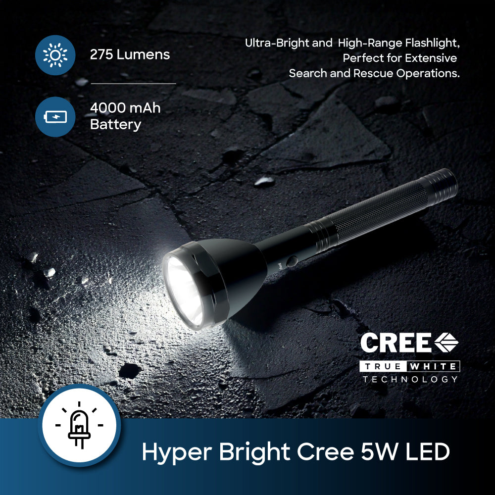 Sanford LED Torch Flashlight Supernova Series Rechargeable Long-Range 2600m – SF6351SLC - Sanford India