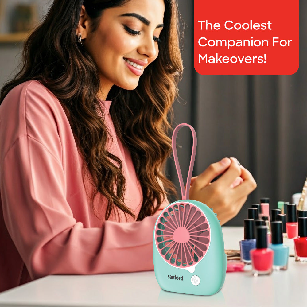 Sanford Rechargeable USB Mini table Fan with 2400mAh Battery and 3-Speed | SF6653MFN - Sanford India