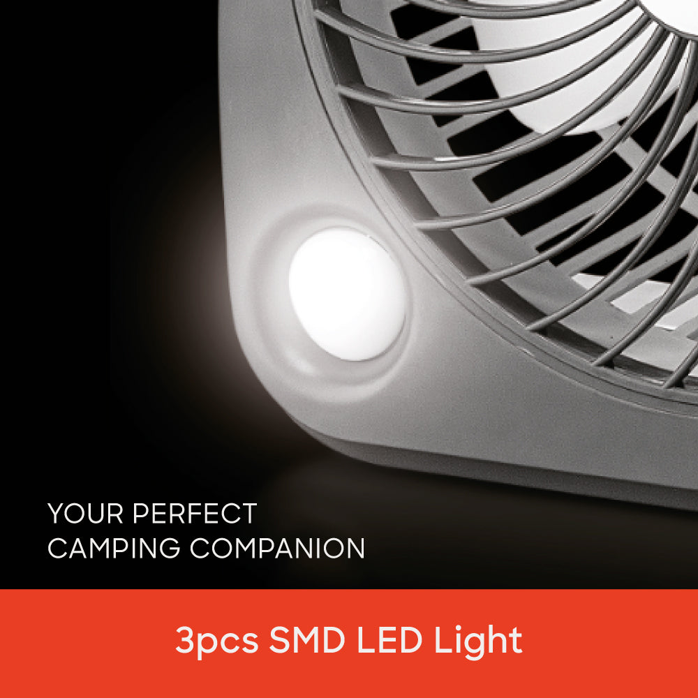 Sanford 7 Inch Solar Fan with 3000mAh Battery and LED Light | SF6654RTF - Sanford India