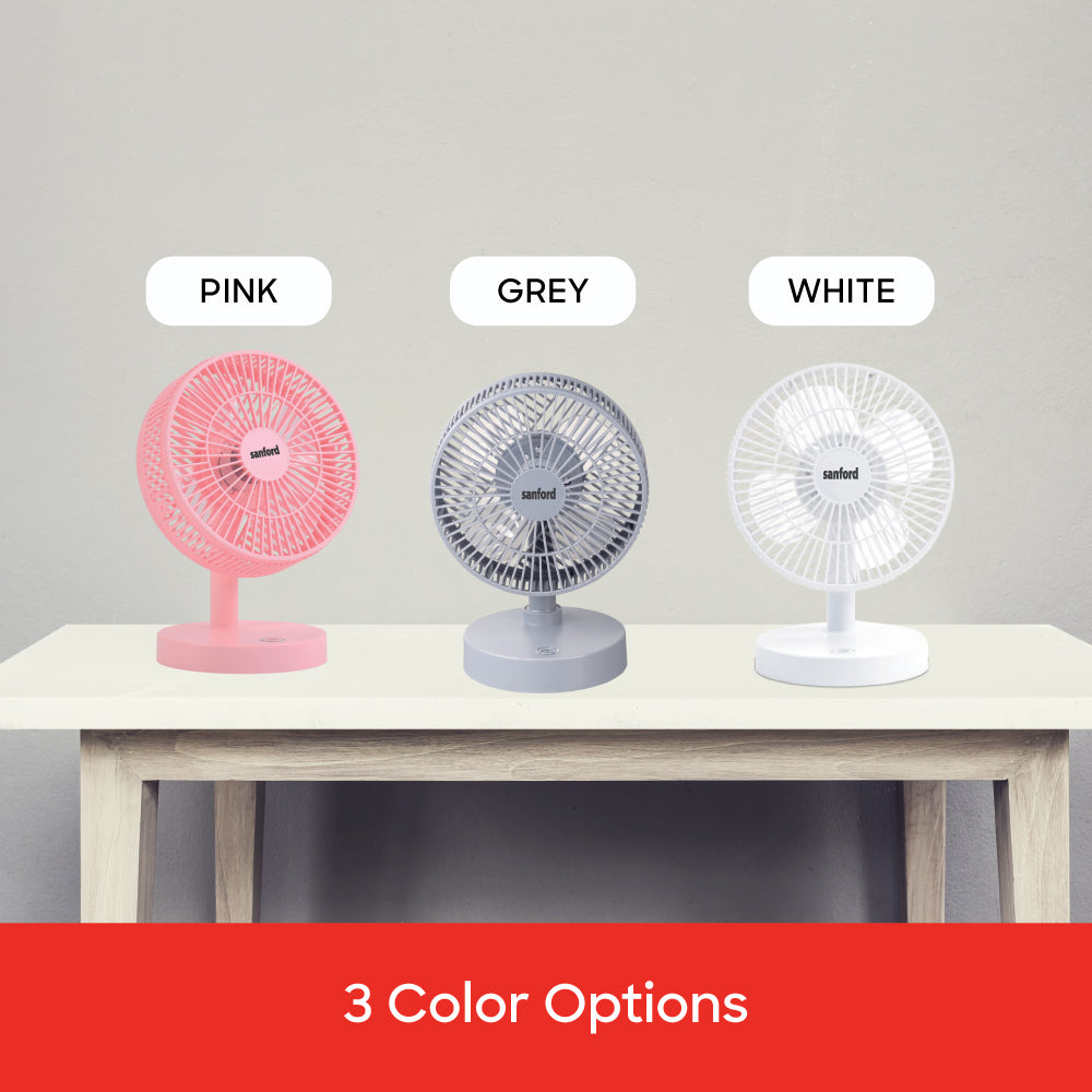 Sanford 7 Inch Rechargeable MultiFunctional Table Fan with 3 Speed | SF6668MFN - Sanford India