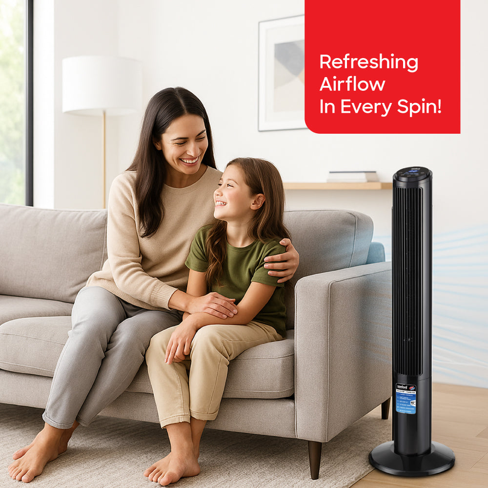 Sanford 40-Inch Tower Fan with Remote Control and LED Display | SF6701TRF - Sanford India