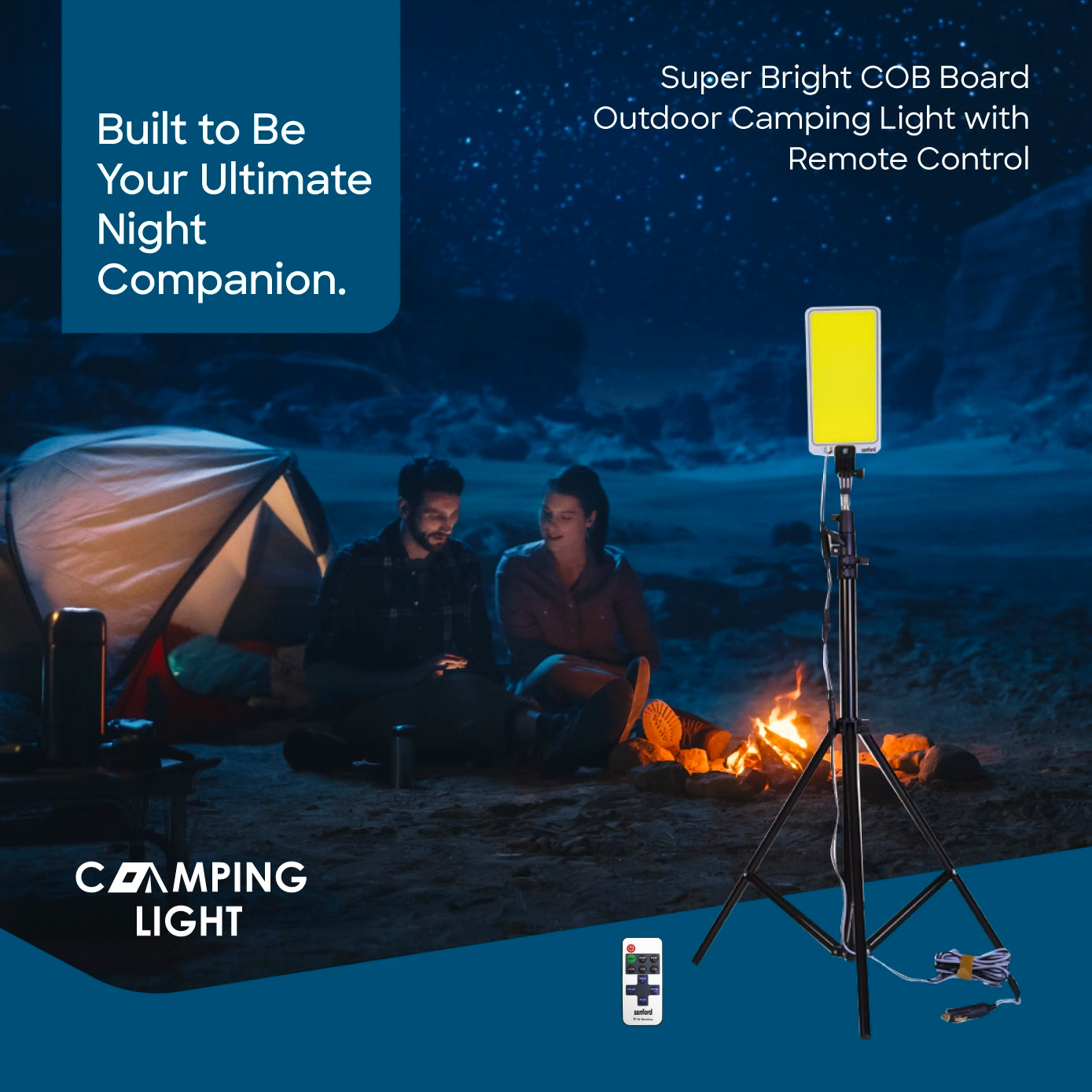 Sanford LED Camping Light 1500W With Tripod and Remote Control for Outdoor Use – SF705CL - Sanford India