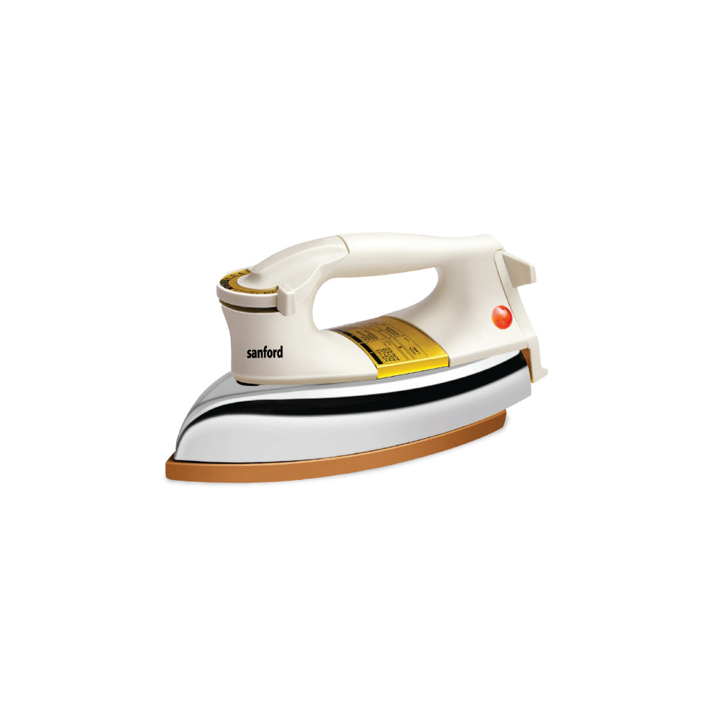 Sanford 1000W Heavy Weight Dry Iron with Golden Ceramic Soleplate (SF82DI) - Sanford India