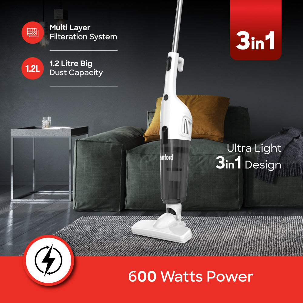 Sanford 600W 3-in-1 Vacuum Cleaner with HEPA Filter | SF876VC - Sanford India