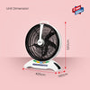 Sanford 14-Inch Rechargeable Table Fan with LED Light and Music System | SF918RTF - Sanford India