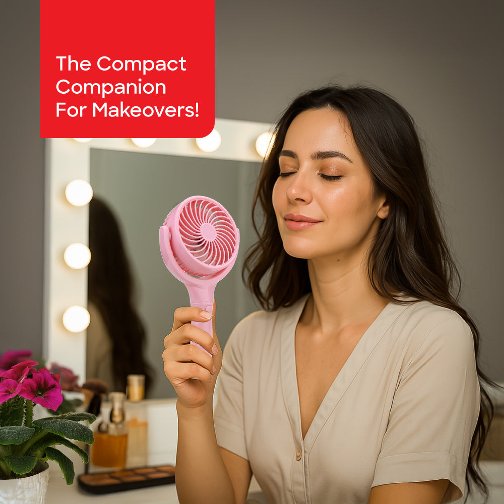 Sanford Rechargeable Hand Fan with 3 Speed Settings and USB Charging | SF936HFN