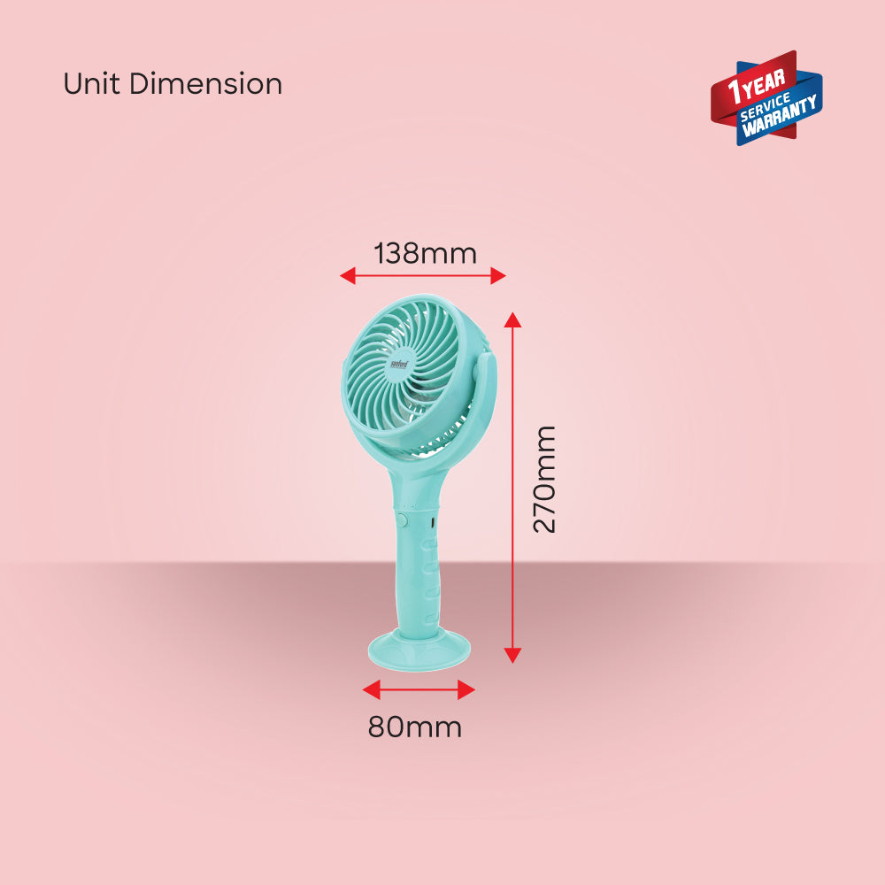 Sanford Rechargeable Hand Fan with USB Charging and 3 Speed Settings | SF936HFN - Sanford India