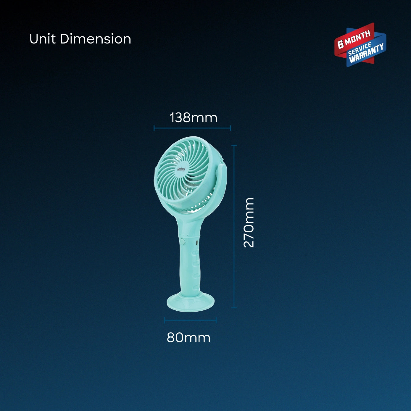 Sanford Hand Fan Rechargeable USB With 3-Speed Modes – SF936HFN - Sanford India