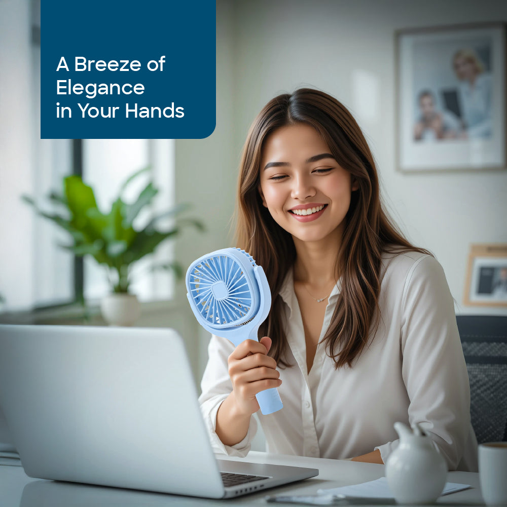 Sanford Rechargeable Hand Fan with Mobile Holder & Type-C Charging 3 Speed - SF936HFN - Sanford India