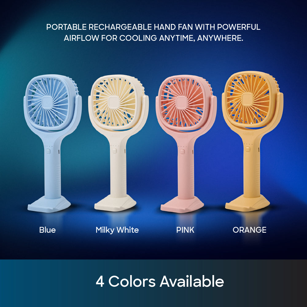 rechargeable hand fan mobile holder type c charging 3 speed sanford 5