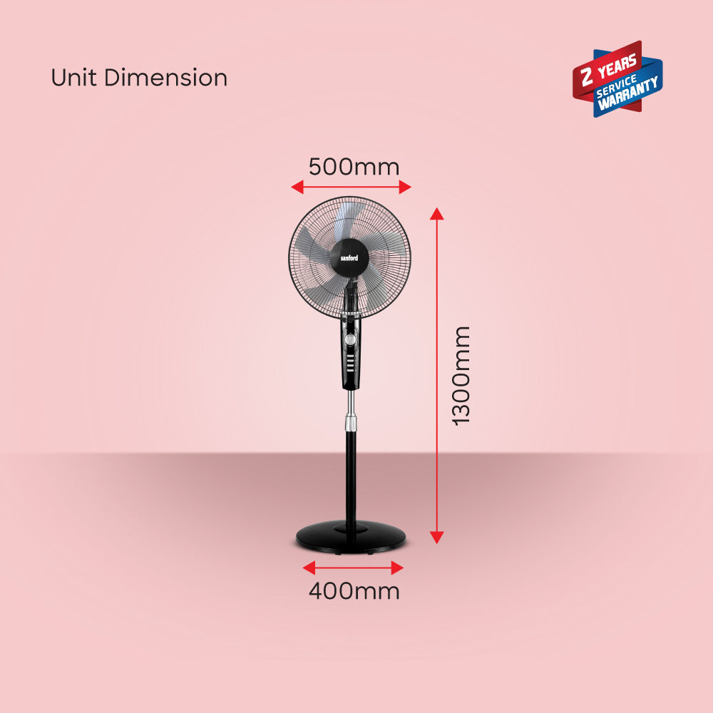 Sanford 18 Inch Stand Fan with 3 Speed Control and Height Adjustment | SF938SFN - Sanford India