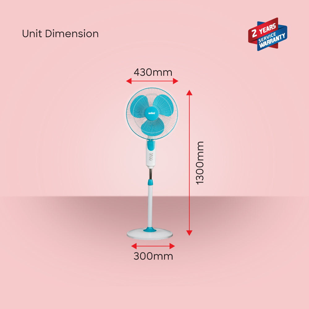 Sanford Stand Fan 16-Inch with 3-Speed Settings and 60W Motor | SF940SFN - Sanford India