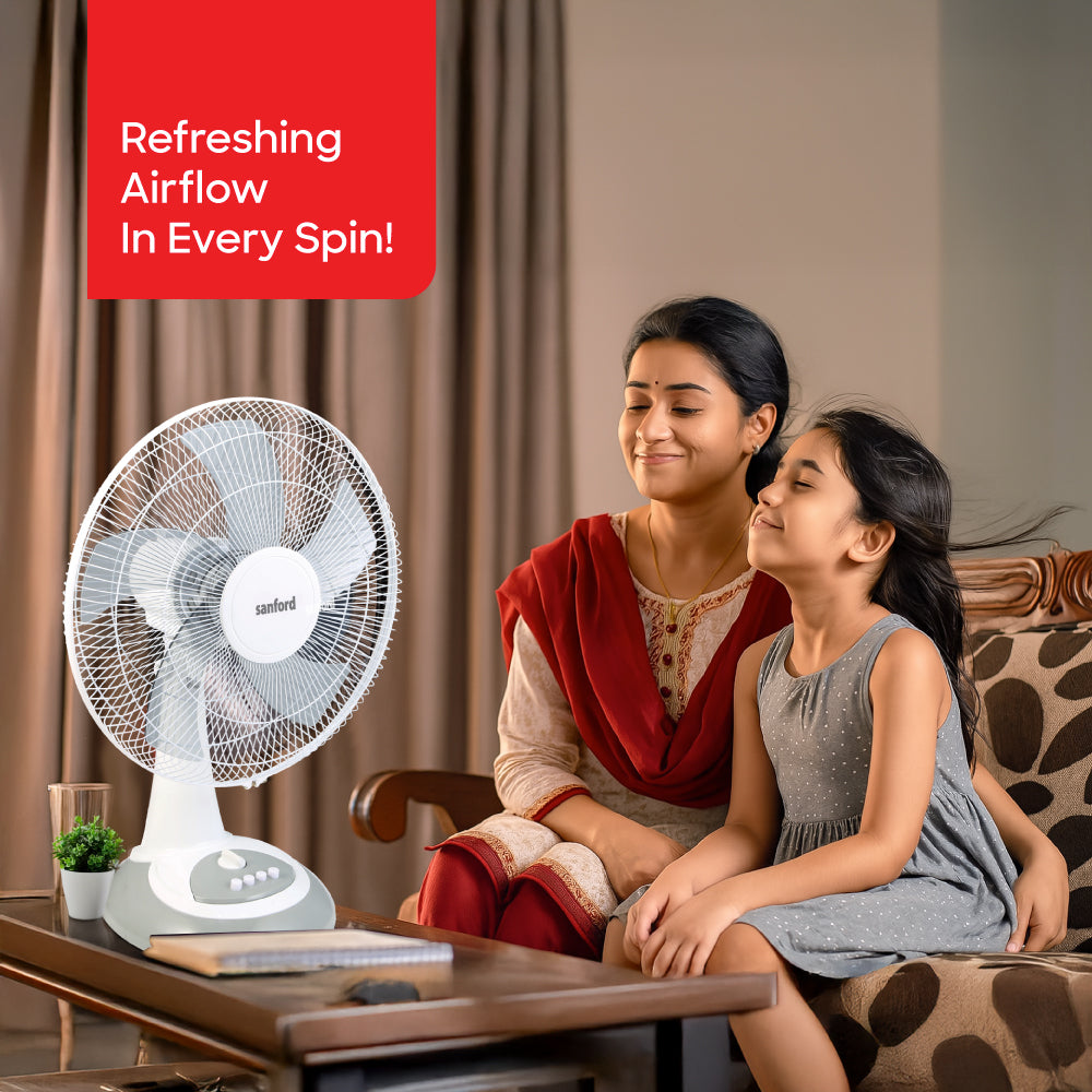 Sanford 16 Inch Table Fan with Timer Function and 3 Speed Modes | SF951TFN - Sanford India