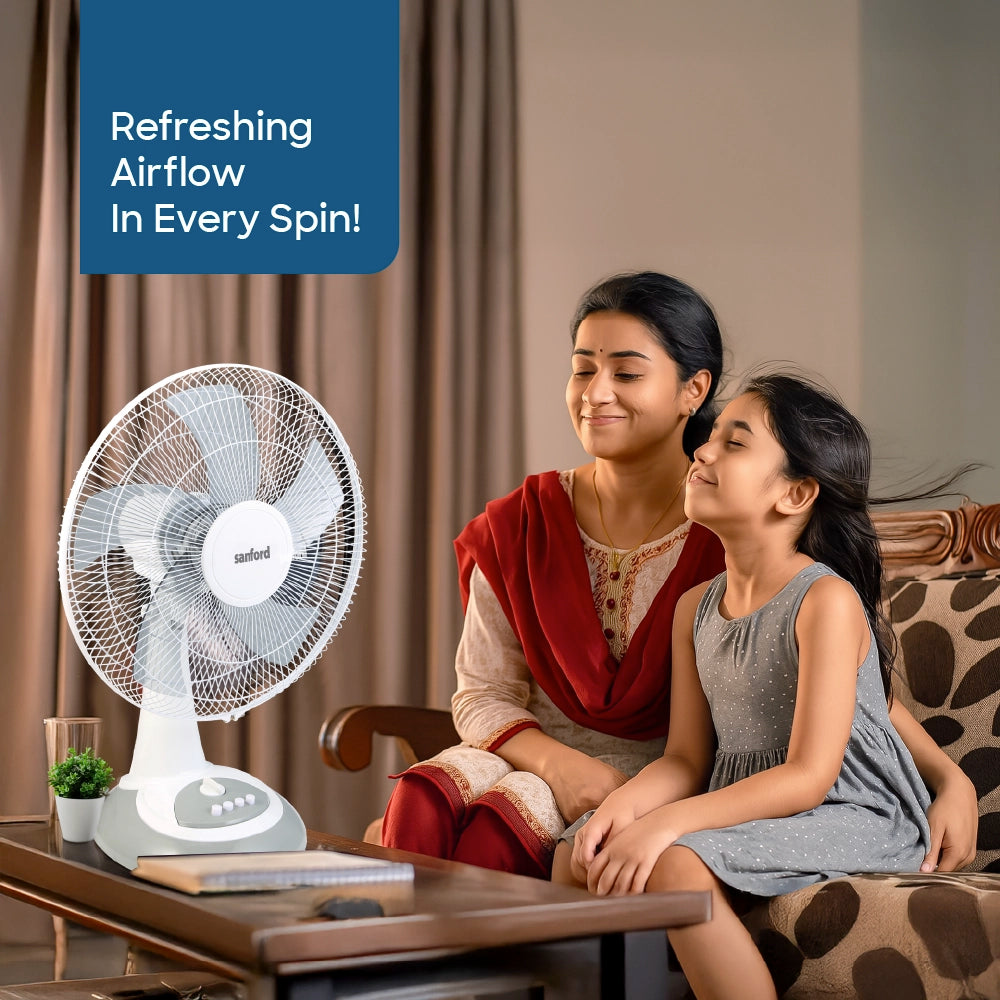 Sanford Table Fan 16-Inch With Timer Function and 3-Speed Modes – SF951TFN