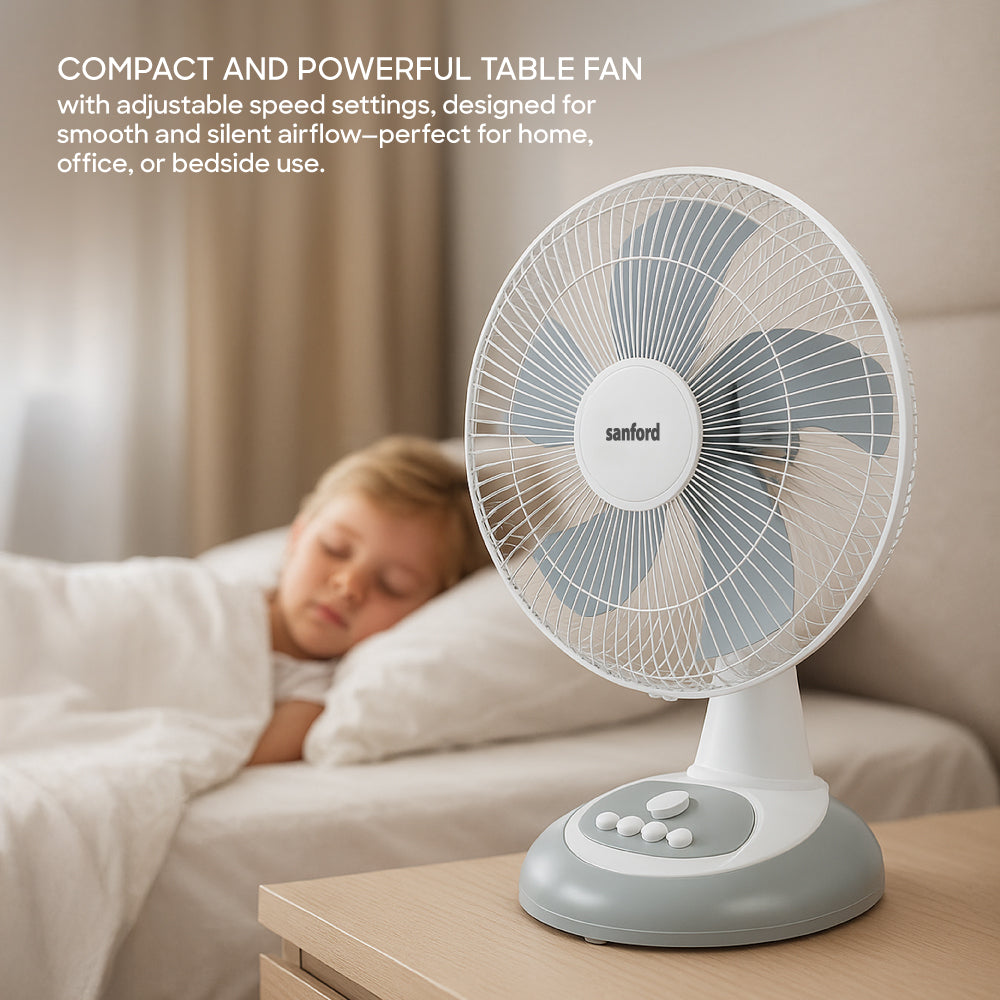 Sanford 16 Inch Table Fan with Timer Function and 3 Speed Modes | SF951TFN - Sanford India