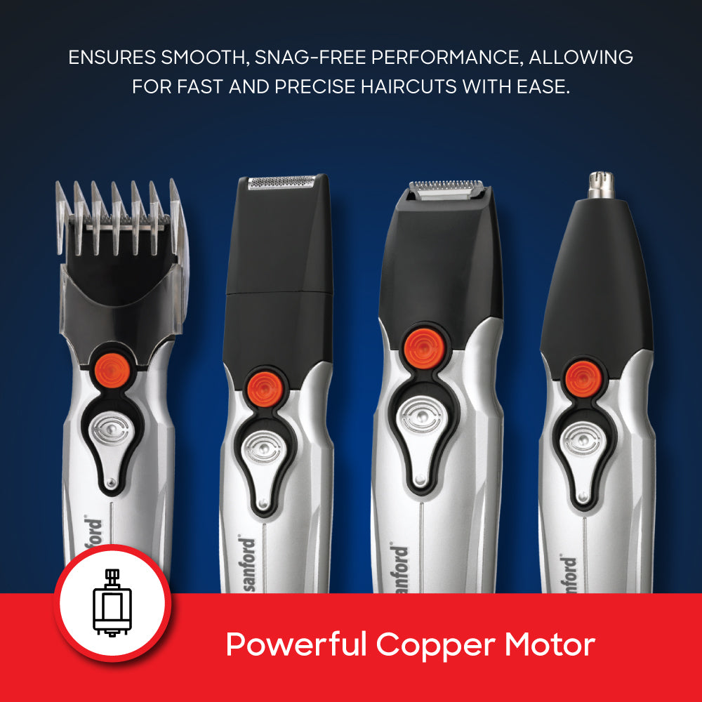 Sanford 6-in-1 Rechargeable Hair Clipper with 45-Minute Runtime | SF9725HC - Sanford India