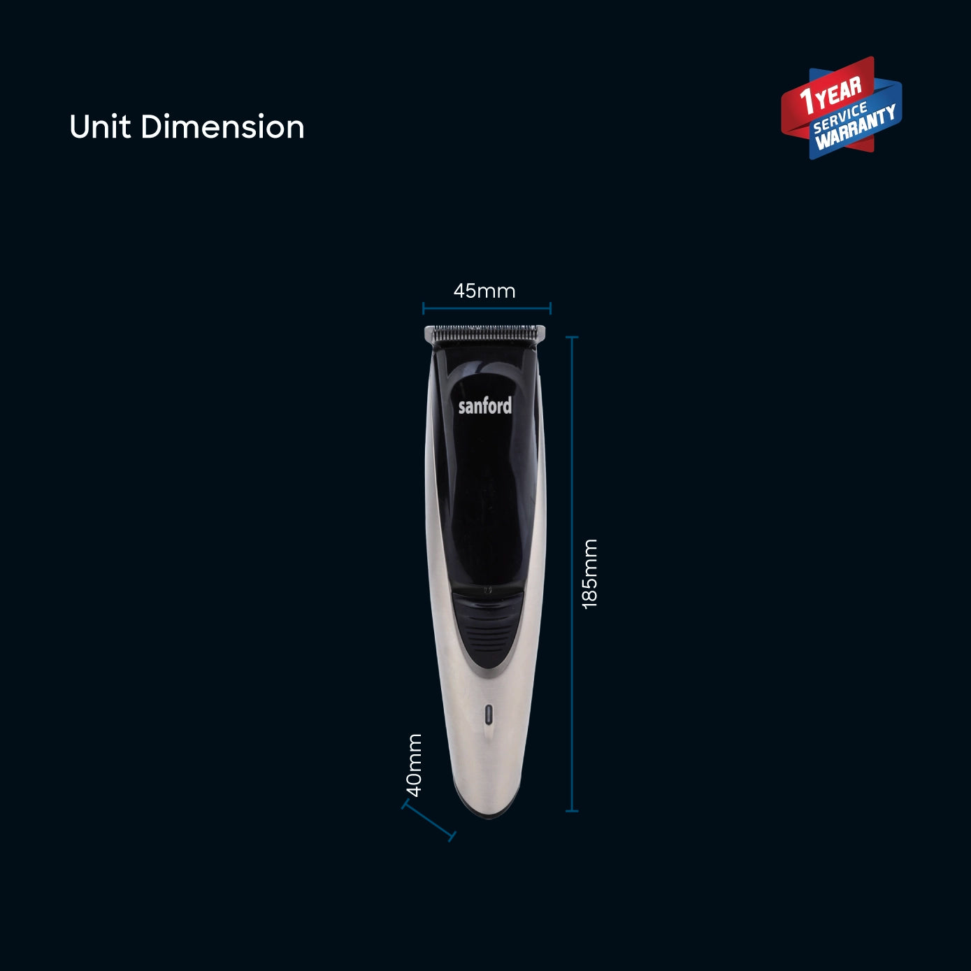Sanford Hair & Beard Trimmer Rechargeable Steel Blade 45-Min Runtime – SF9739HC - Sanford India