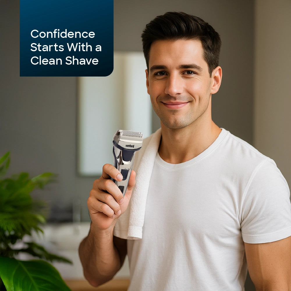 Sanford Cordless Shaver With Pop-Up Trimmer and 40-Min Runtime – SF9808MS