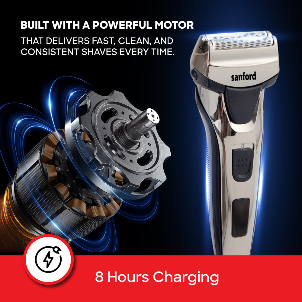 Sanford Rechargeable Men Shaver with Dual Blades and Pop-Up Trimmer | SF9808MS - Sanford India