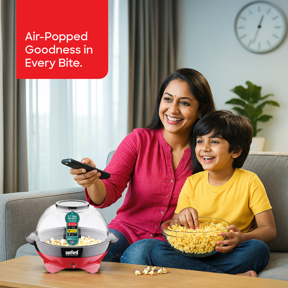 Sanford 800W Popcorn Maker with 5.7L Bowl and Coffee Bean Roasting | SF9976PM - Sanford India