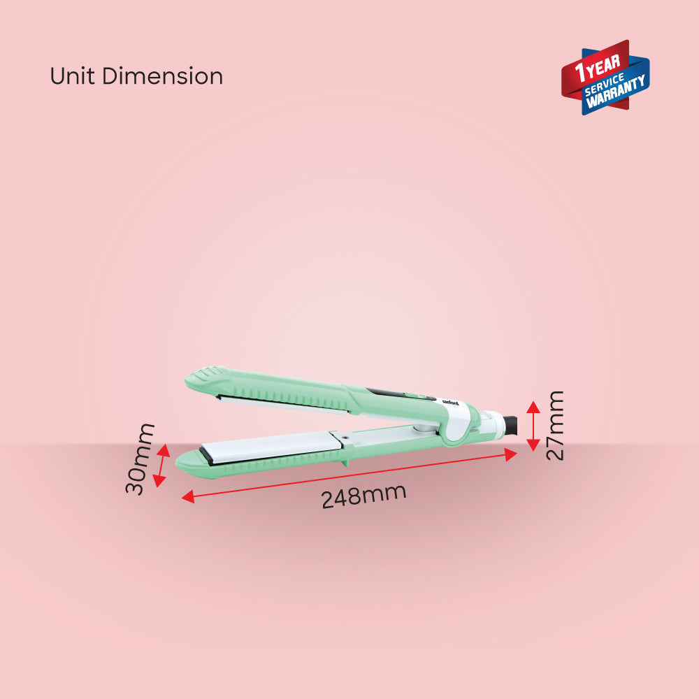 Sanford Ceramic Hair Straightener with 210°C Heat and Swivel Cord | SF999HST - Sanford India