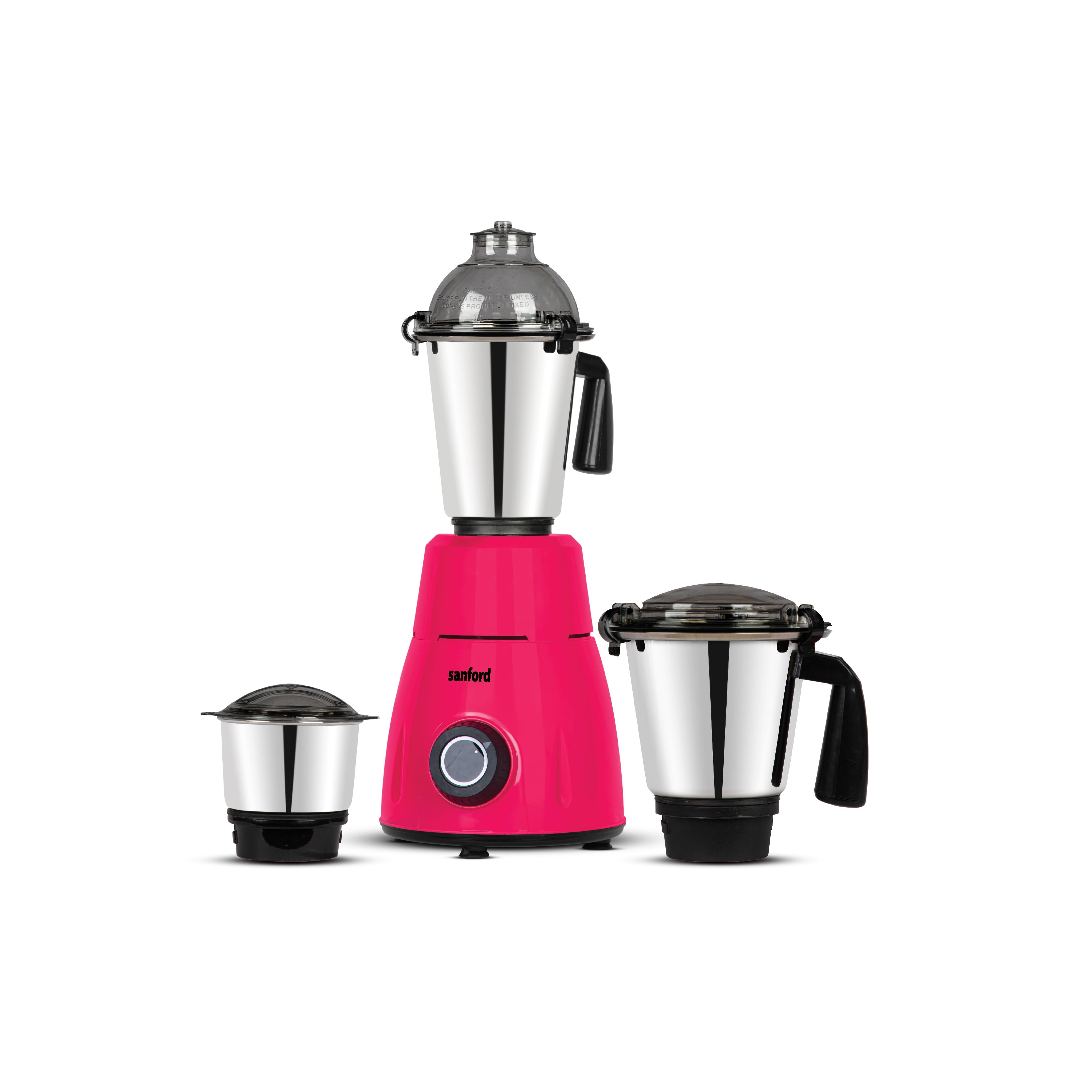 Sanford SF5901GM Mixer Grinder – pink colour variant, front view
