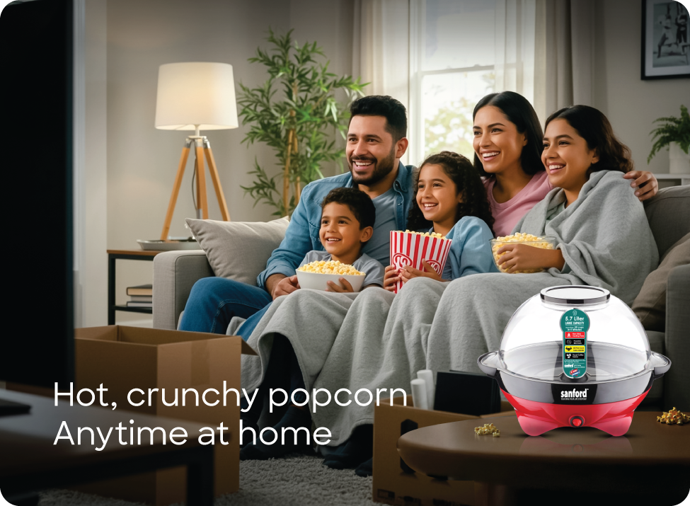 Sanford popcorn maker for quick homemade crunchy snack making