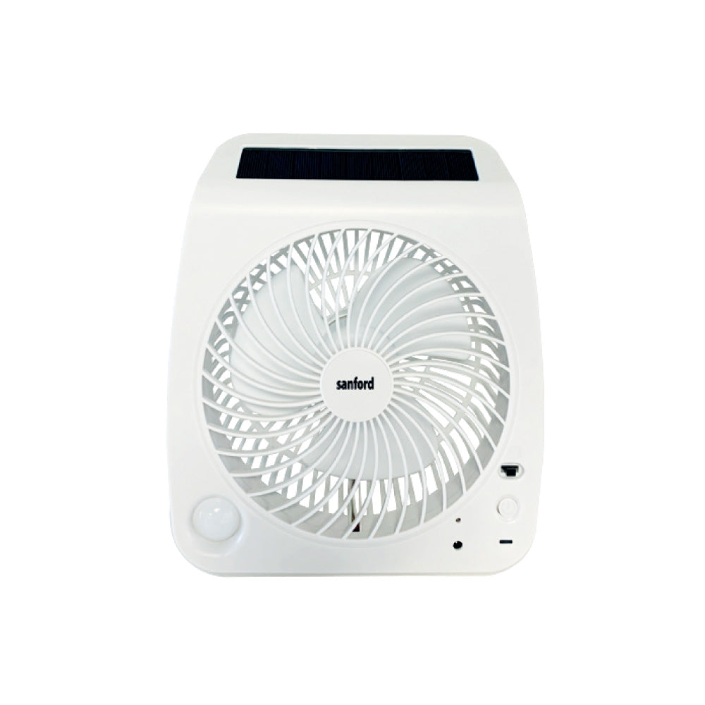 Sanford 7 Inch Solar Fan with 3000mAh Battery and LED Light | SF6654RTF - Sanford India